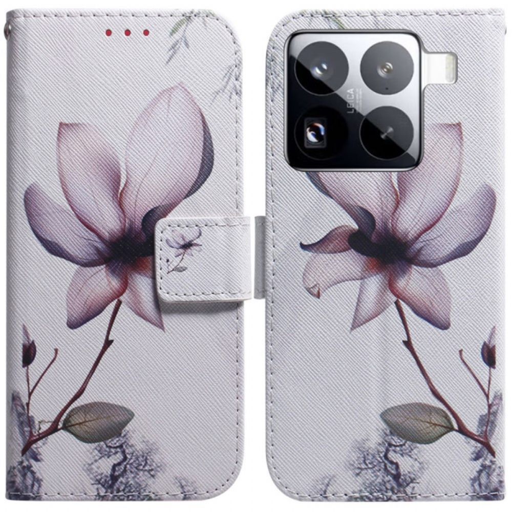 Leren Hoesje Xiaomi 15 Pro Roos