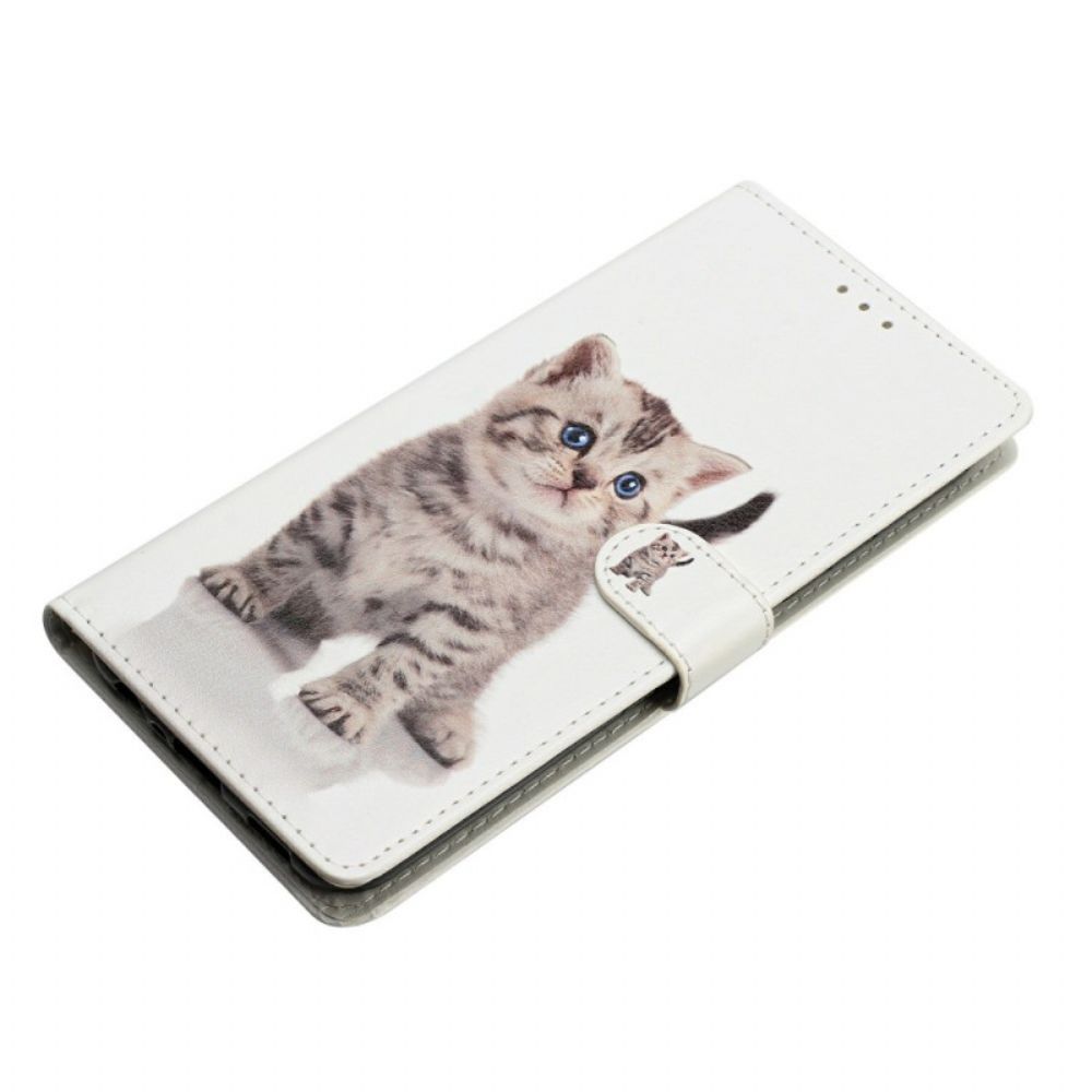 Leren Hoesje Xiaomi 15 Pro Schattige Kat