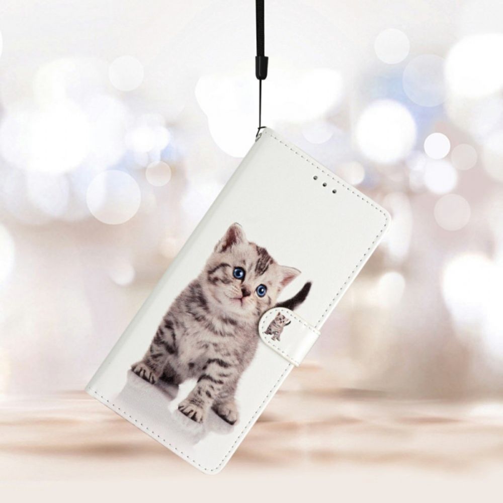 Leren Hoesje Xiaomi 15 Pro Schattige Kat