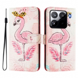 Leren Hoesje Xiaomi 15 Pro Vogelpatroon