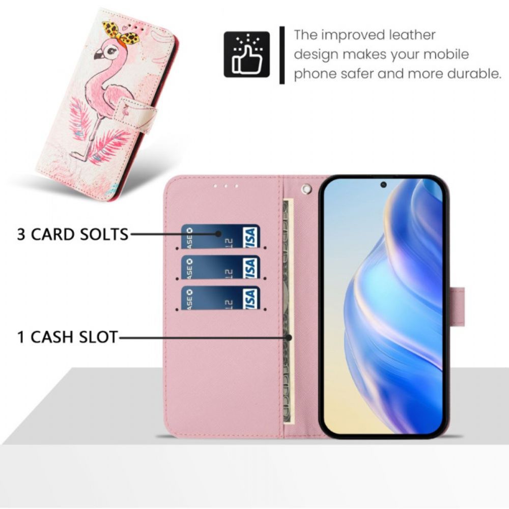 Leren Hoesje Xiaomi 15 Pro Vogelpatroon