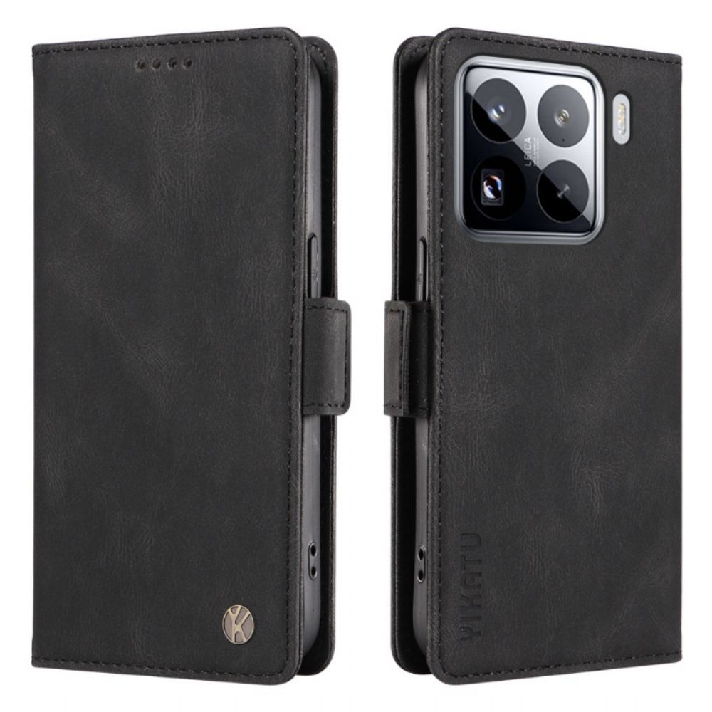 Leren Hoesje Xiaomi 15 Pro Yikatu Suède-effect Bescherming Hoesje