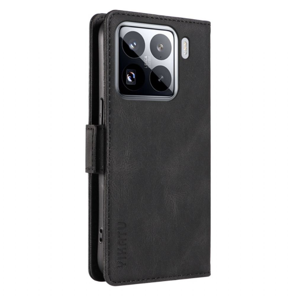 Leren Hoesje Xiaomi 15 Pro Yikatu Suède-effect Bescherming Hoesje