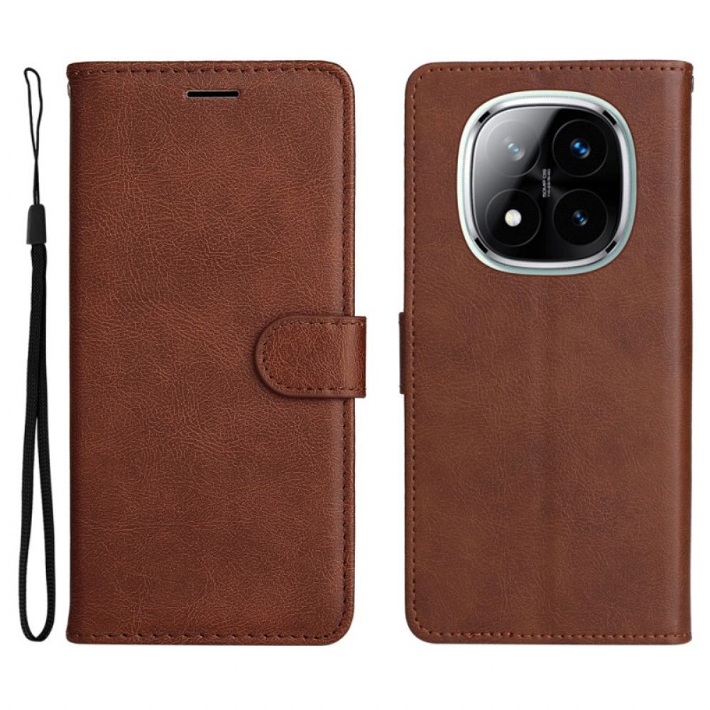 Bescherming Hoesje Poco X7 5g Effen Kunstleer