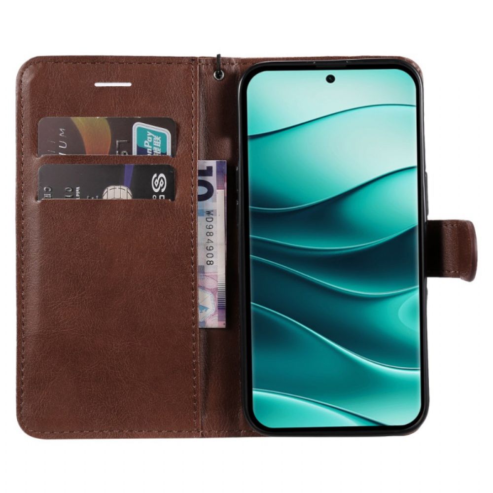 Bescherming Hoesje Poco X7 5g Effen Kunstleer