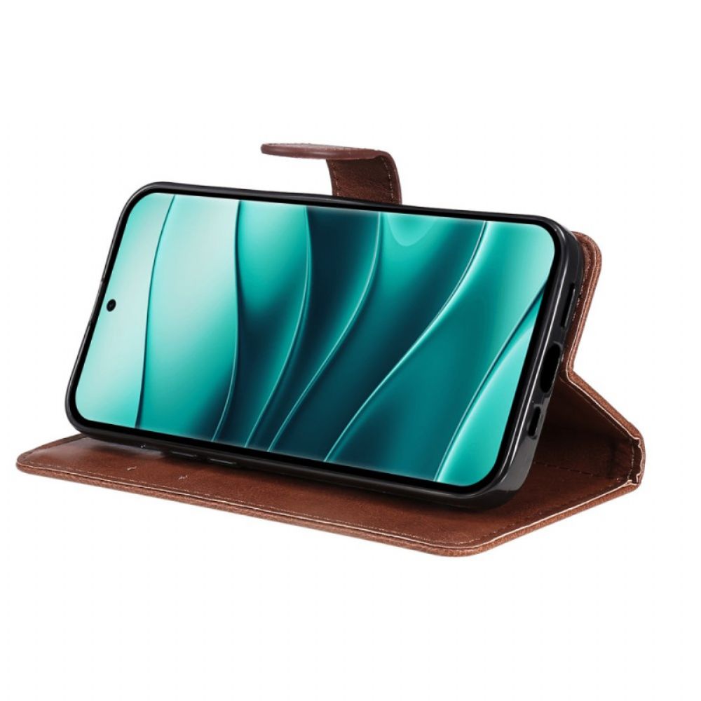 Bescherming Hoesje Poco X7 5g Effen Kunstleer