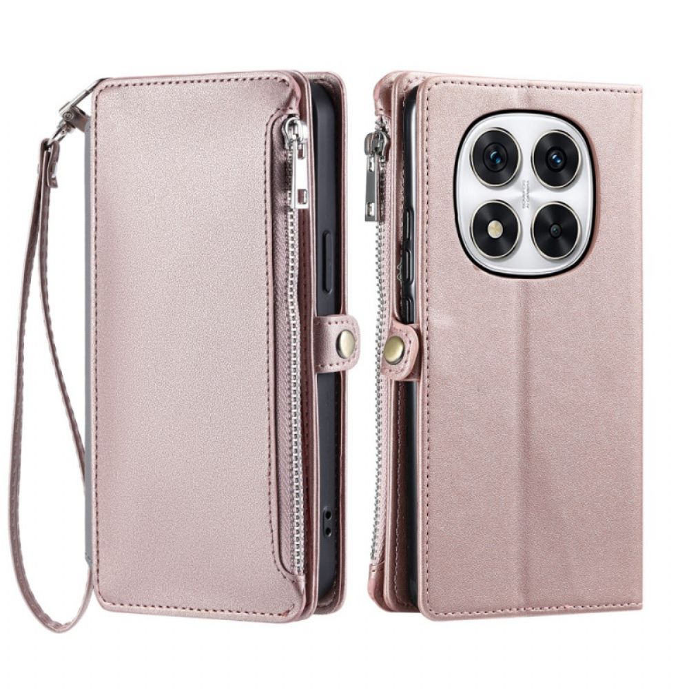 Bescherming Hoesje Poco X7 5g Portemonnee En Sleutelkoord