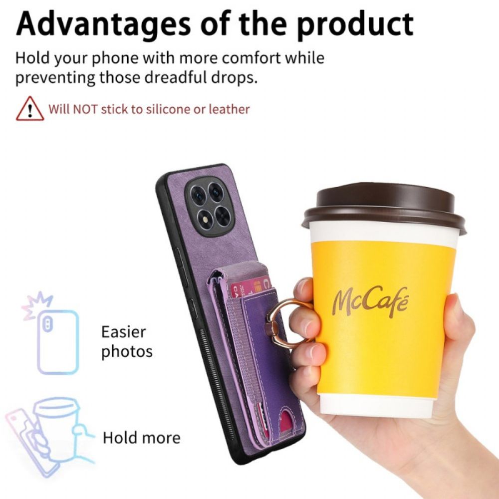 Cover Hoesje Poco X7 5g Telefoonhoesje Magnetische Kaarthouder Met Verticale Klep