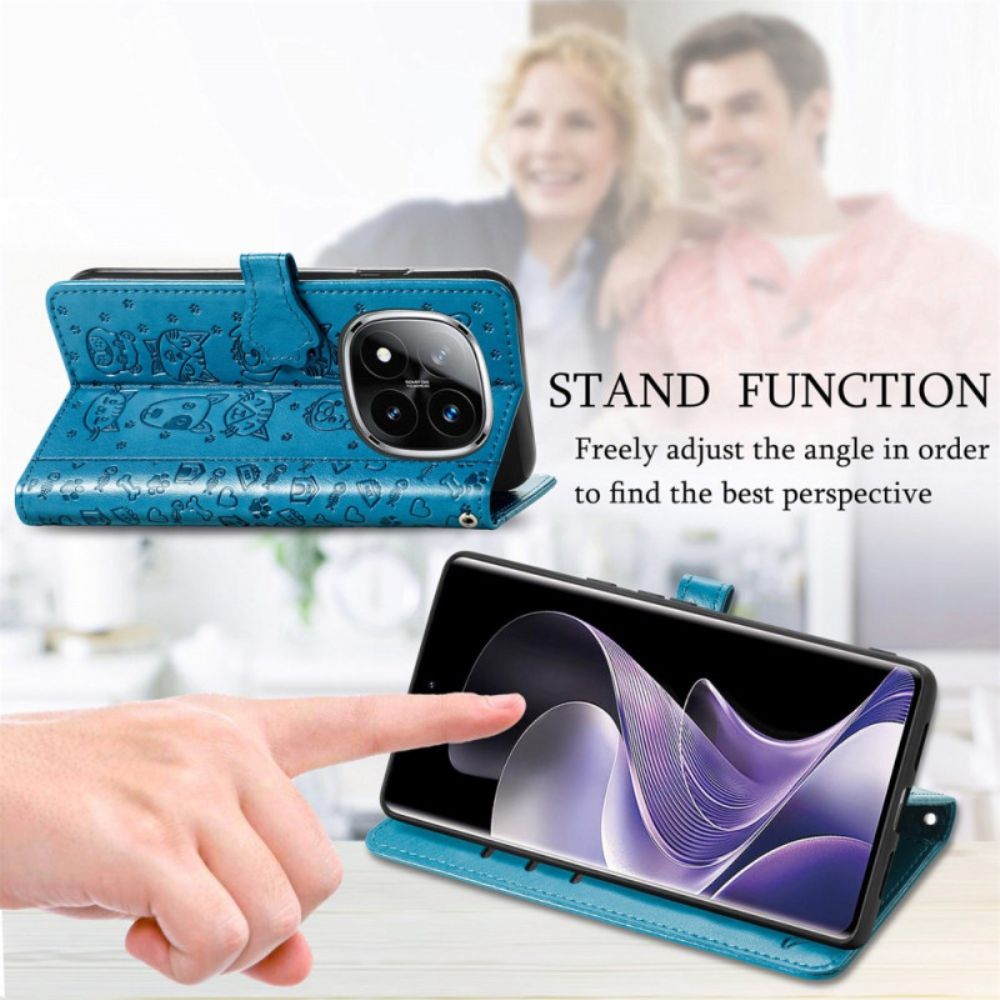 Folio-hoesje Poco X7 5g Geanimeerde Dieren