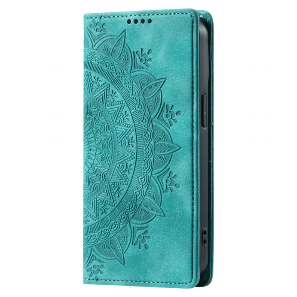 Folio-hoesje Poco X7 5g Mandala Suède-effect Bescherming Hoesje