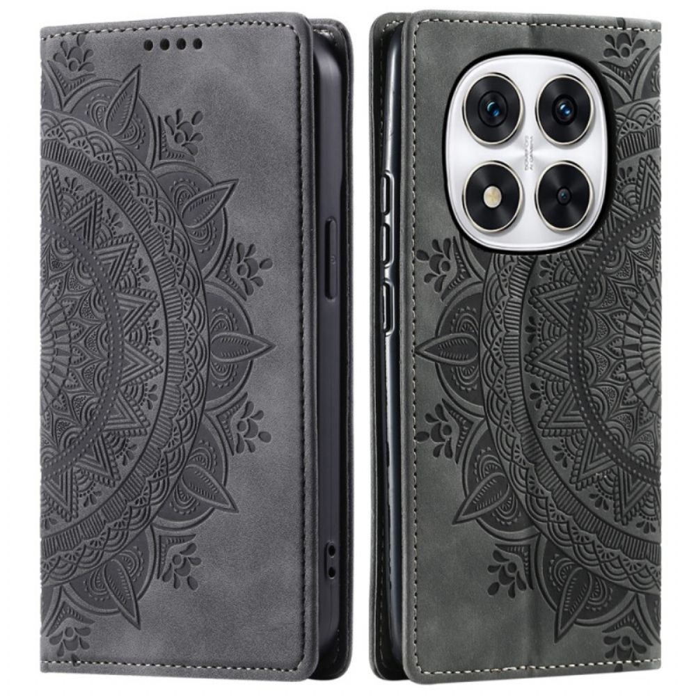 Folio-hoesje Poco X7 5g Mandala Suède-effect Bescherming Hoesje