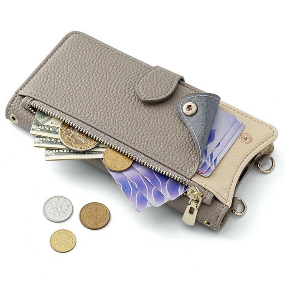 Folio-hoesje Poco X7 5g Telefoonhoesje Portemonnee Met Ketting