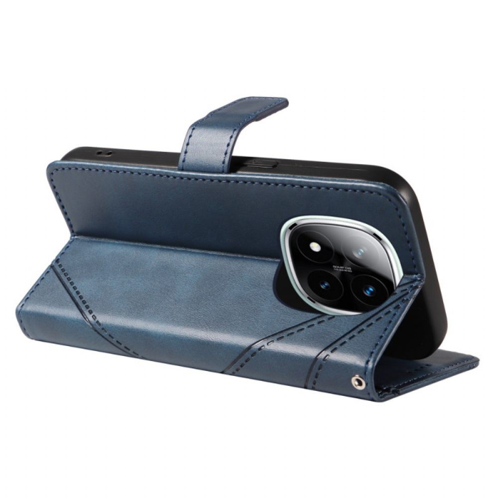 Folio-hoesje Poco X7 5g Telefoonhoesje Tweekleurig Gestreept Met Bandje