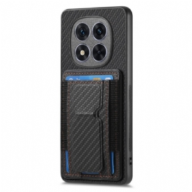 Hoesje Poco X7 5g Carbonfiber Standaard En Kaarthouder
