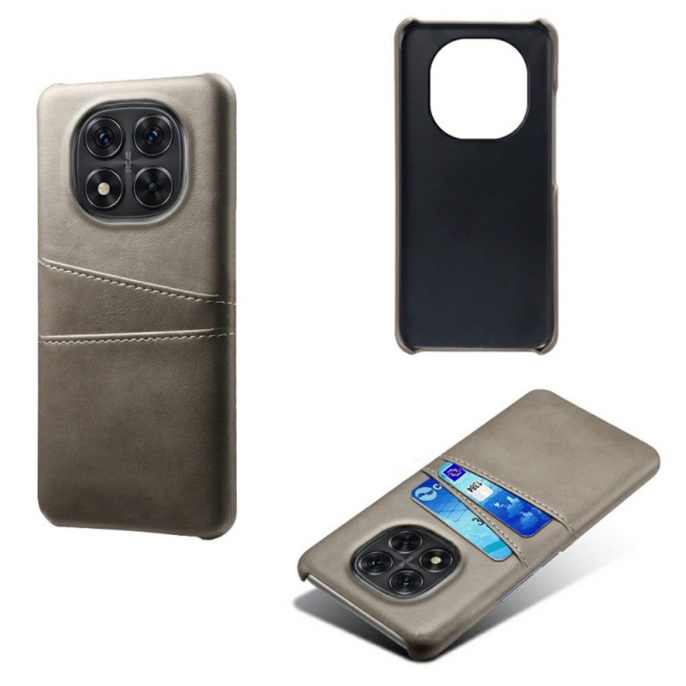 Hoesje Poco X7 5g Dubbele Kaarthouder Met Lederlook Bescherming Hoesje