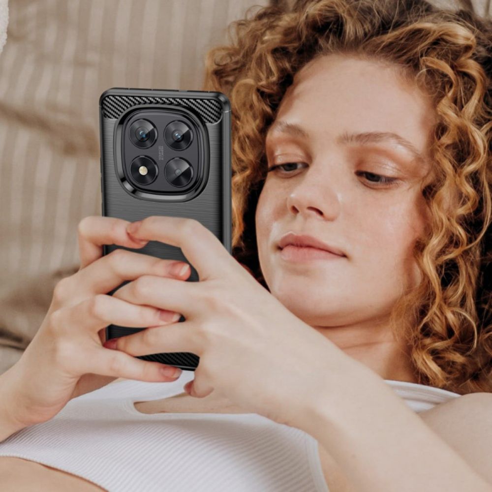 Hoesje Poco X7 5g Geborsteld Koolstofvezel