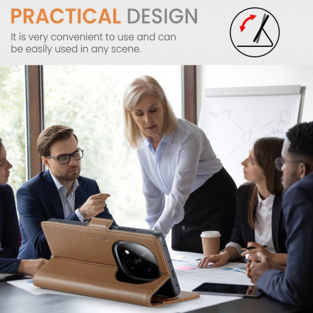 Leren Hoesje Poco X7 5g Caseme Bescherming Hoesje