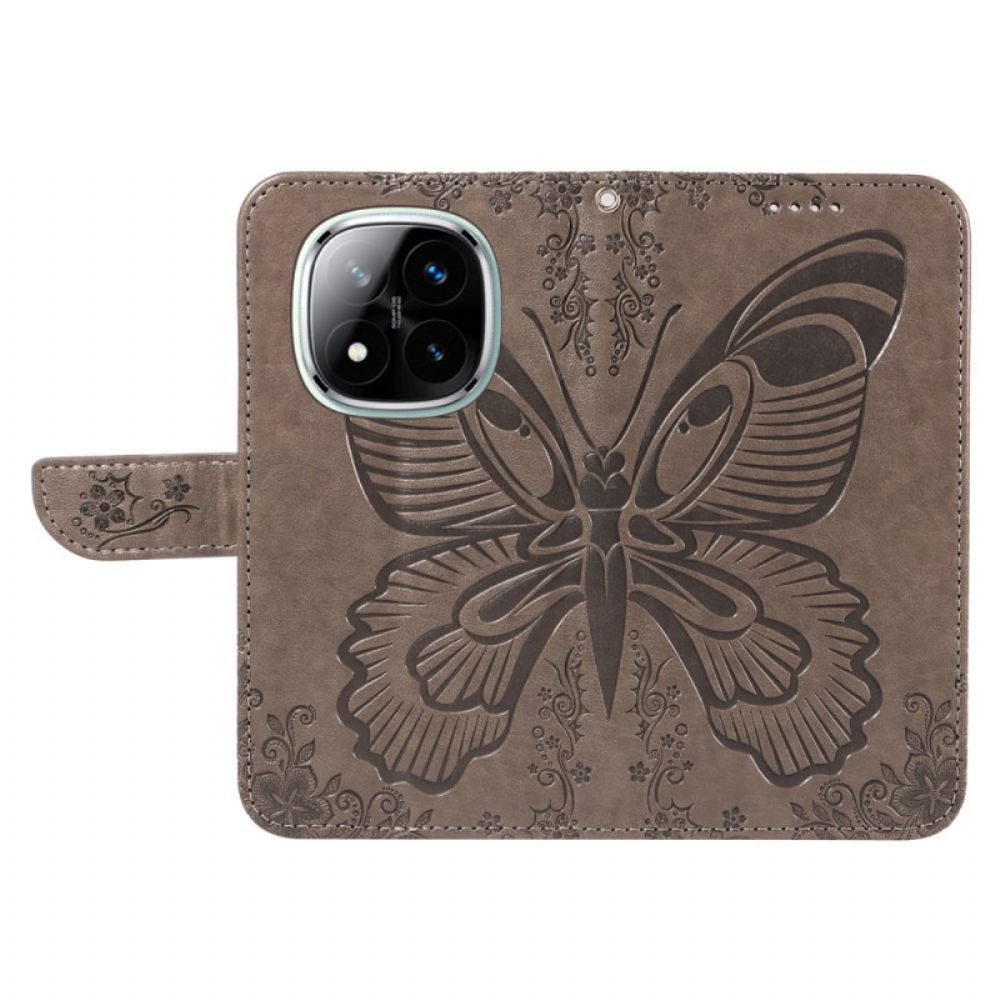 Leren Hoesje Poco X7 5g Grafische Vlinder Bescherming Hoesje