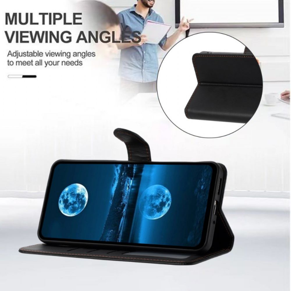 Leren Hoesje Poco X7 5g Kunstleer-effect Bescherming Hoesje