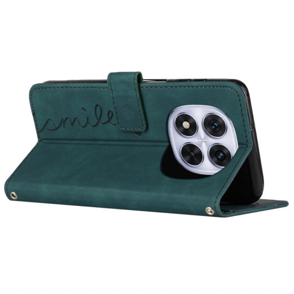 Leren Hoesje Poco X7 5g Smile Bescherming Hoesje