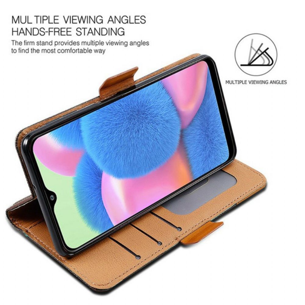 Leren Hoesje Voor Poco X7 5g Tweekleurig Ontwerp