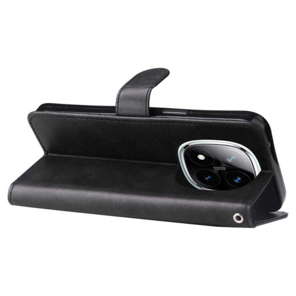 Leren Hoesje Voor Poco X7 5g Vakje Met Rits