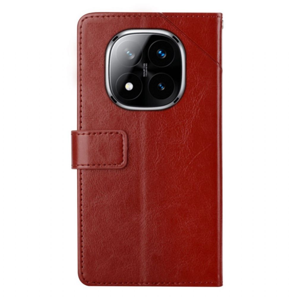 Leren Hoesje Voor Poco X7 5g Y-design Met Bandje