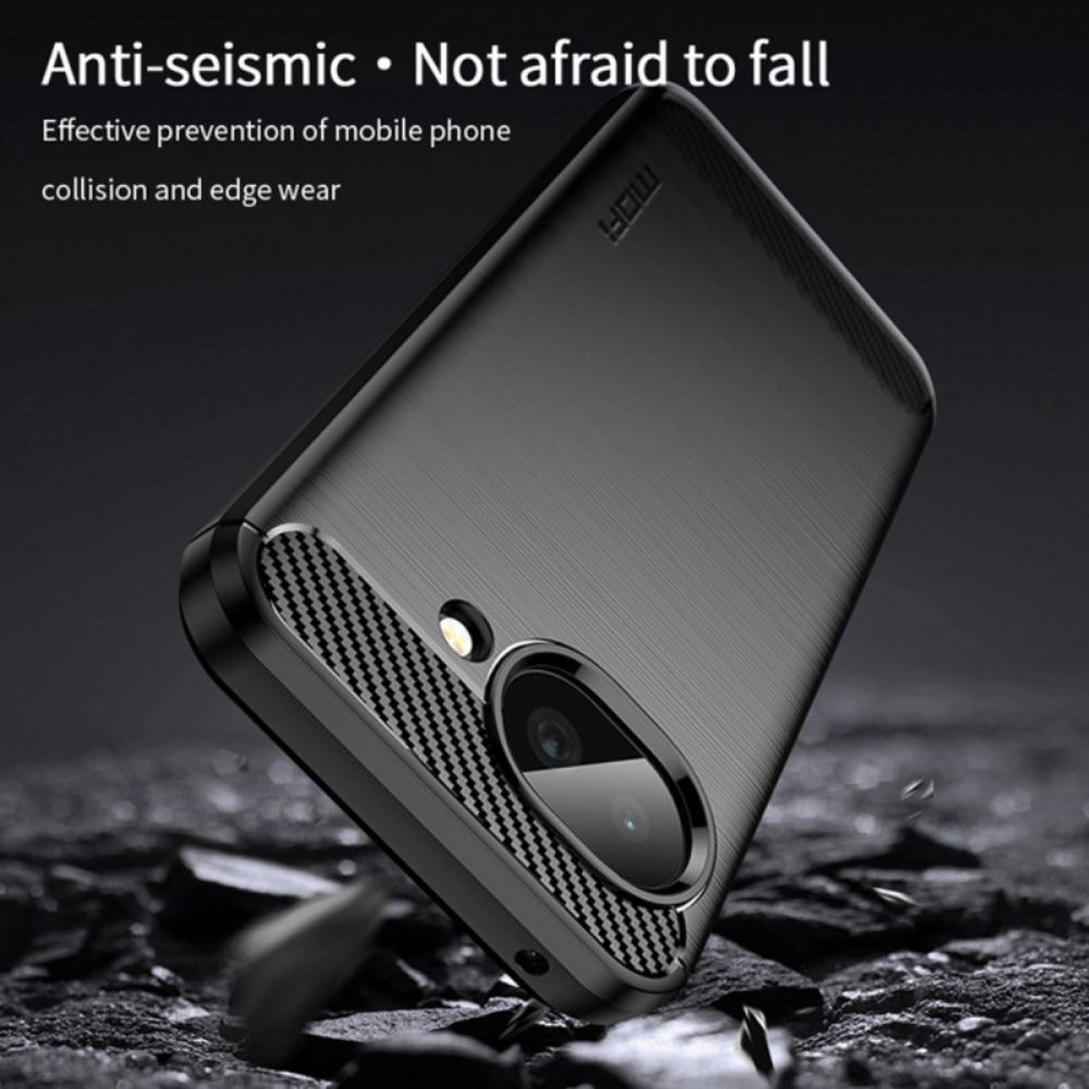 Case Hoesje Google Pixel 10a Telefoonhoesje Geborsteld Koolstofvezel