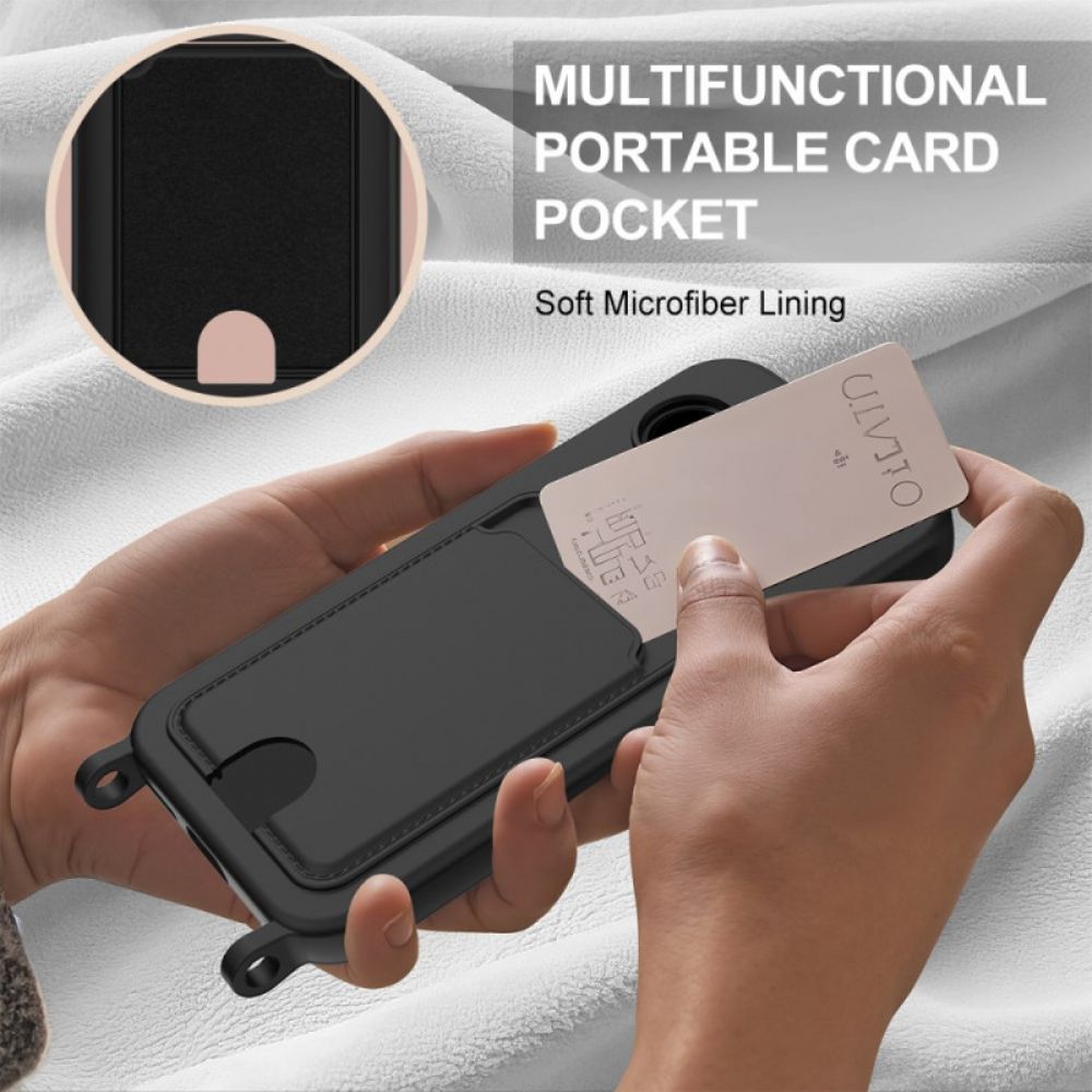 Cover Hoesje Google Pixel 10a Telefoonhoesje Kaarthouder Van Vloeibare Siliconen