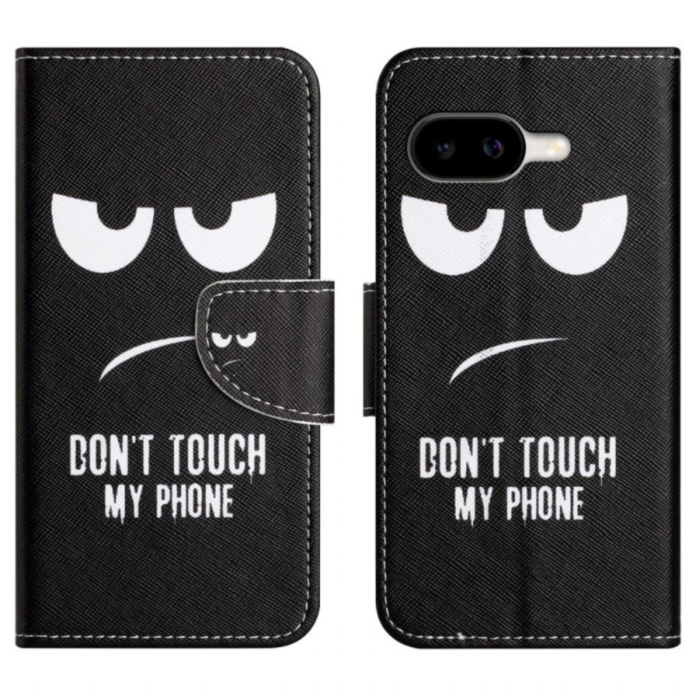 Flip Case Leren Google Pixel 10a Raak Mijn Telefoon Niet Aan