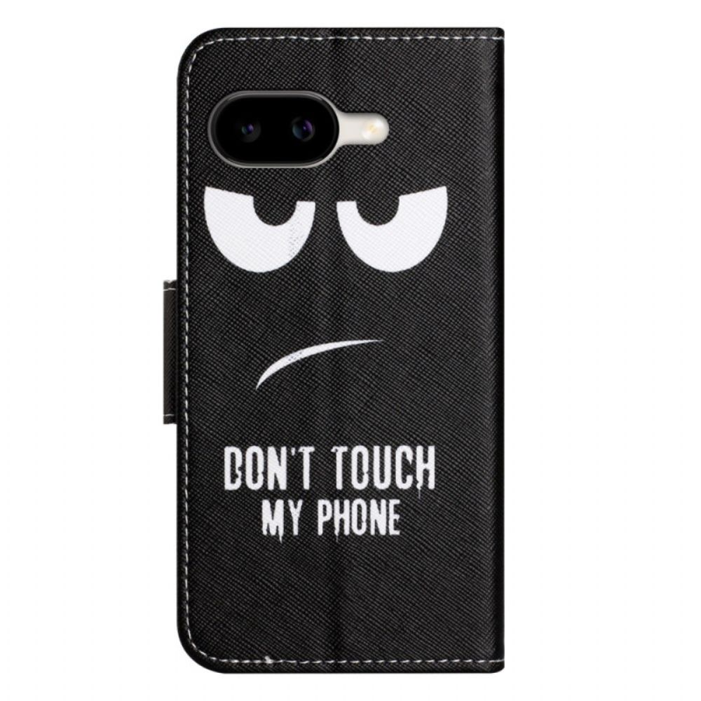 Flip Case Leren Google Pixel 10a Raak Mijn Telefoon Niet Aan