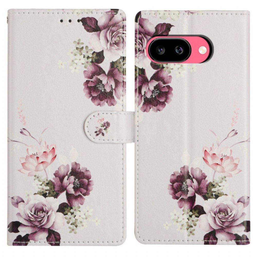 Flip Case Leren Google Pixel 10a Rozenkruispatroon