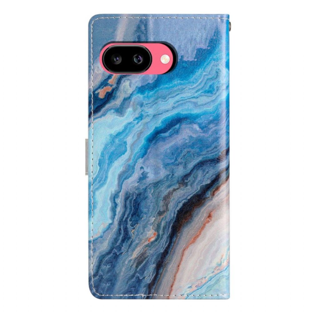 Folio-hoesje Google Pixel 10a Telefoonhoesje Blauw Marmer