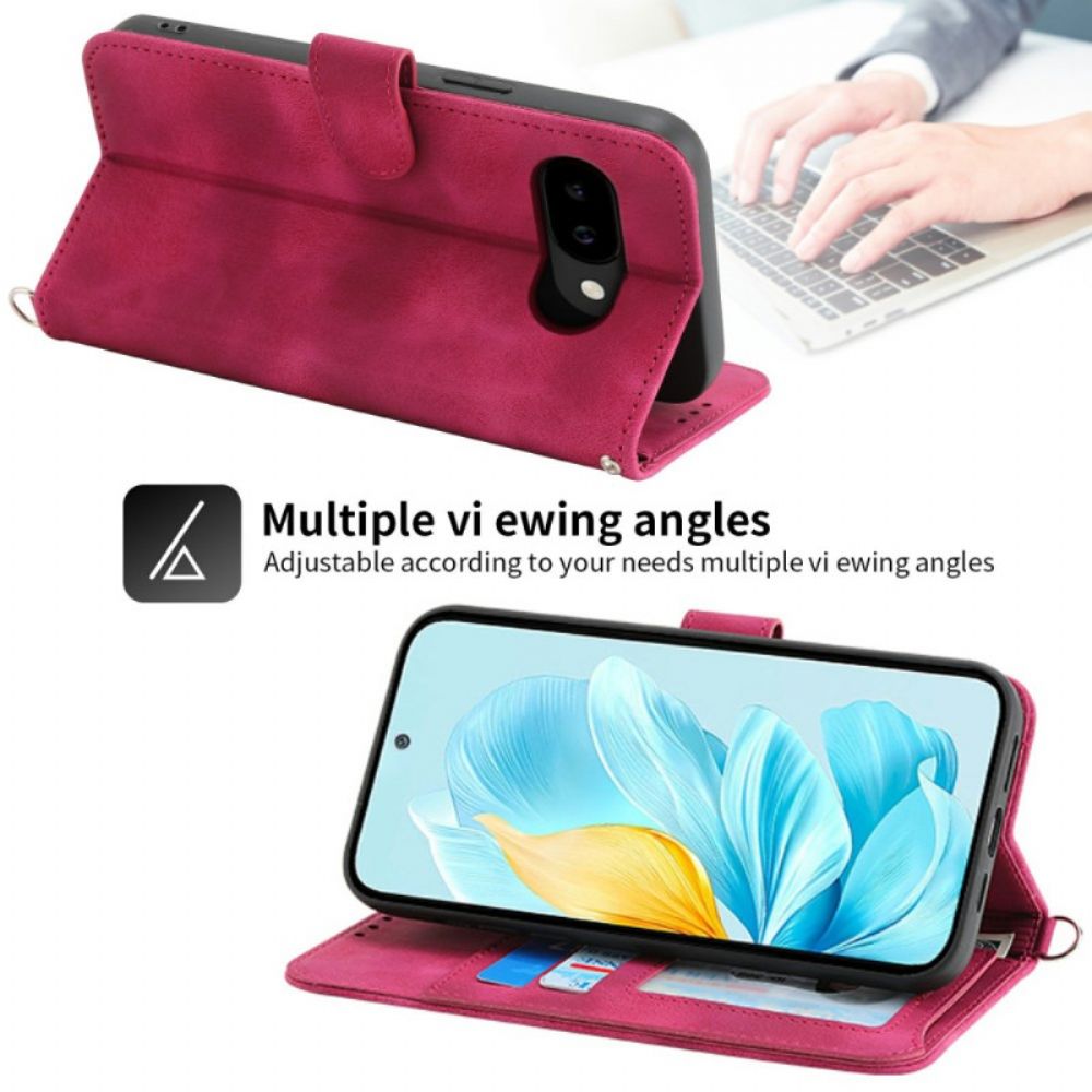 Folio-hoesje Google Pixel 10a Telefoonhoesje Mandala Suède-effect Met Schouderband