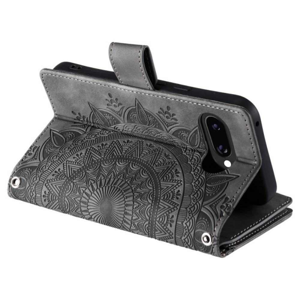 Folio-hoesje Google Pixel 10a Telefoonhoesje Portemonnee Met Mandala-suède-effect