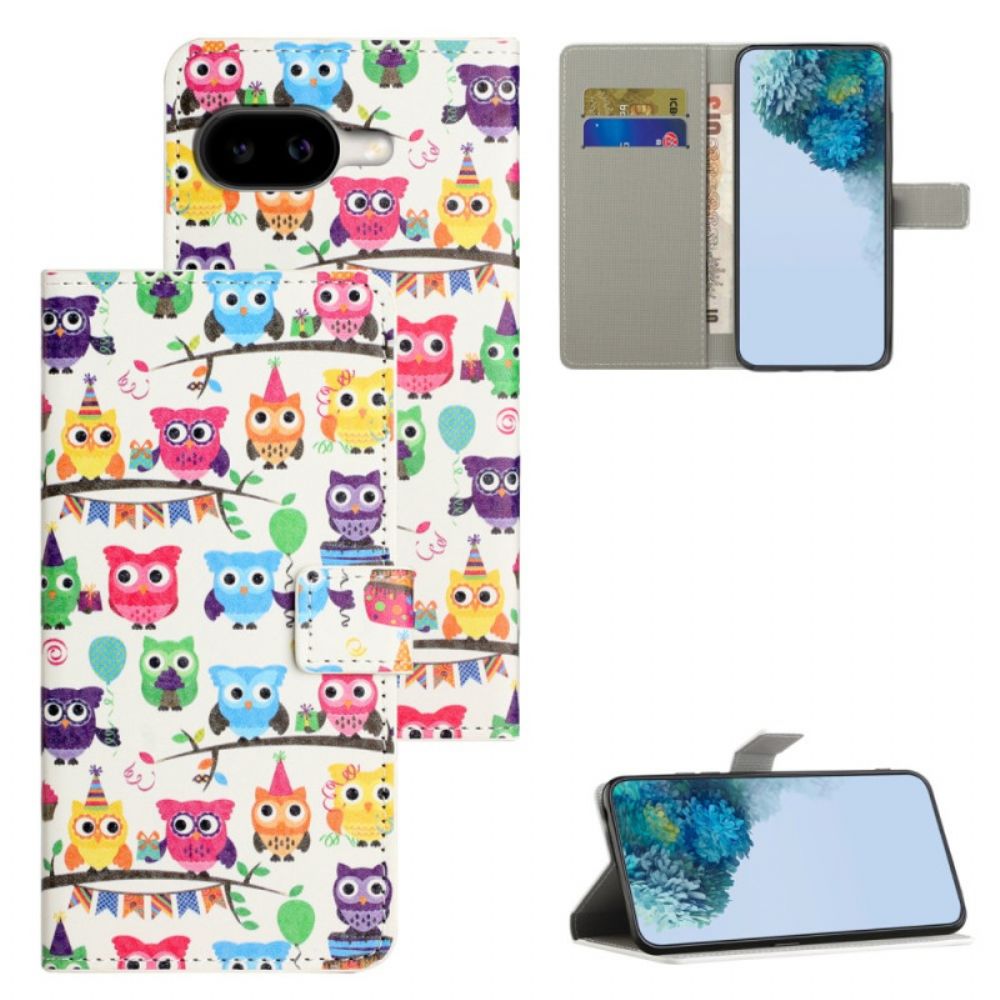 Folio-hoesje Google Pixel 10a Telefoonhoesje Uilenpatroon