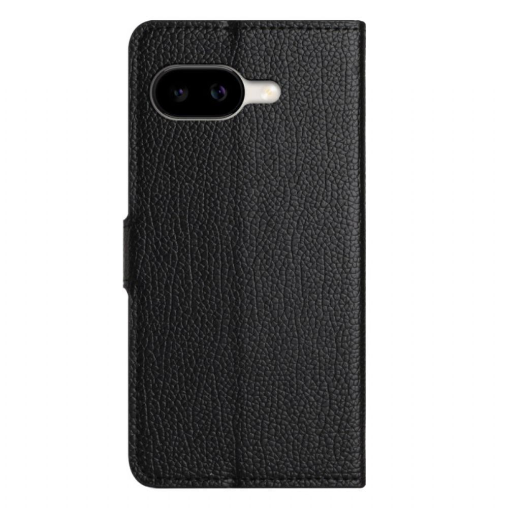 Hoesje Case Google Pixel 10a Telefoonhoesje Zwarte Portemonnee Met Lychee Textuur