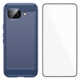 Hoesje Google Pixel 10a Koolstofvezel Met Schermbeschermer Bescherming Hoesje