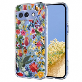 Hoesje Google Pixel 10a Vlinder- En Bloemenpatroon