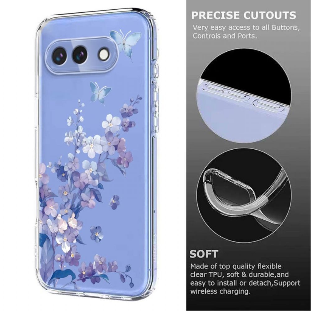 Hoesje Google Pixel 10a Vlinder- En Bloemenpatroon