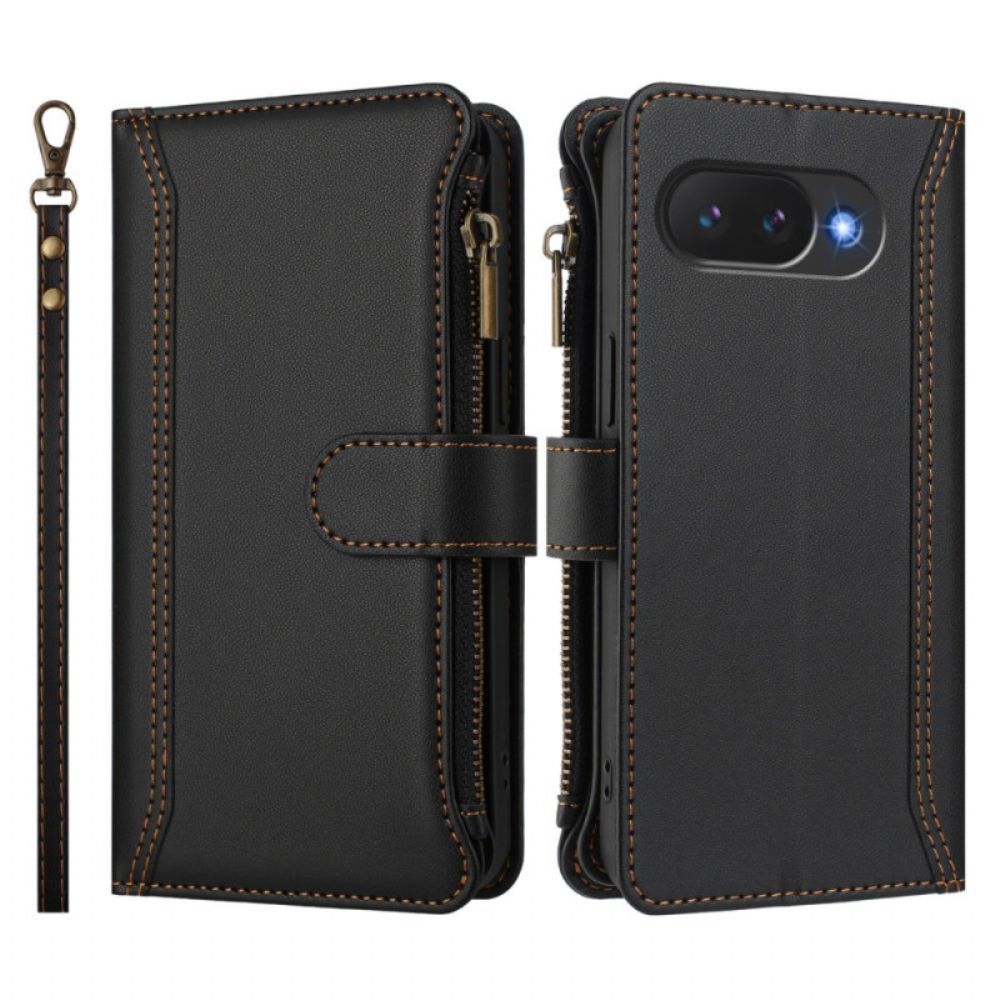 Leren Hoesje Google Pixel 10a Portemonnee Met 9 Kaartsleuven