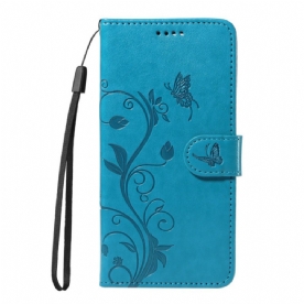 Leren Hoesje Voor Google Pixel 10a Bloemenpatroon