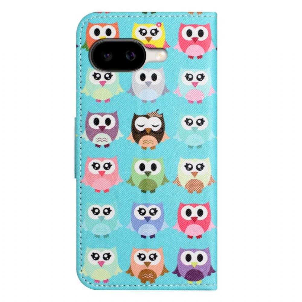 Leren Hoesje Voor Google Pixel 10a Uilen