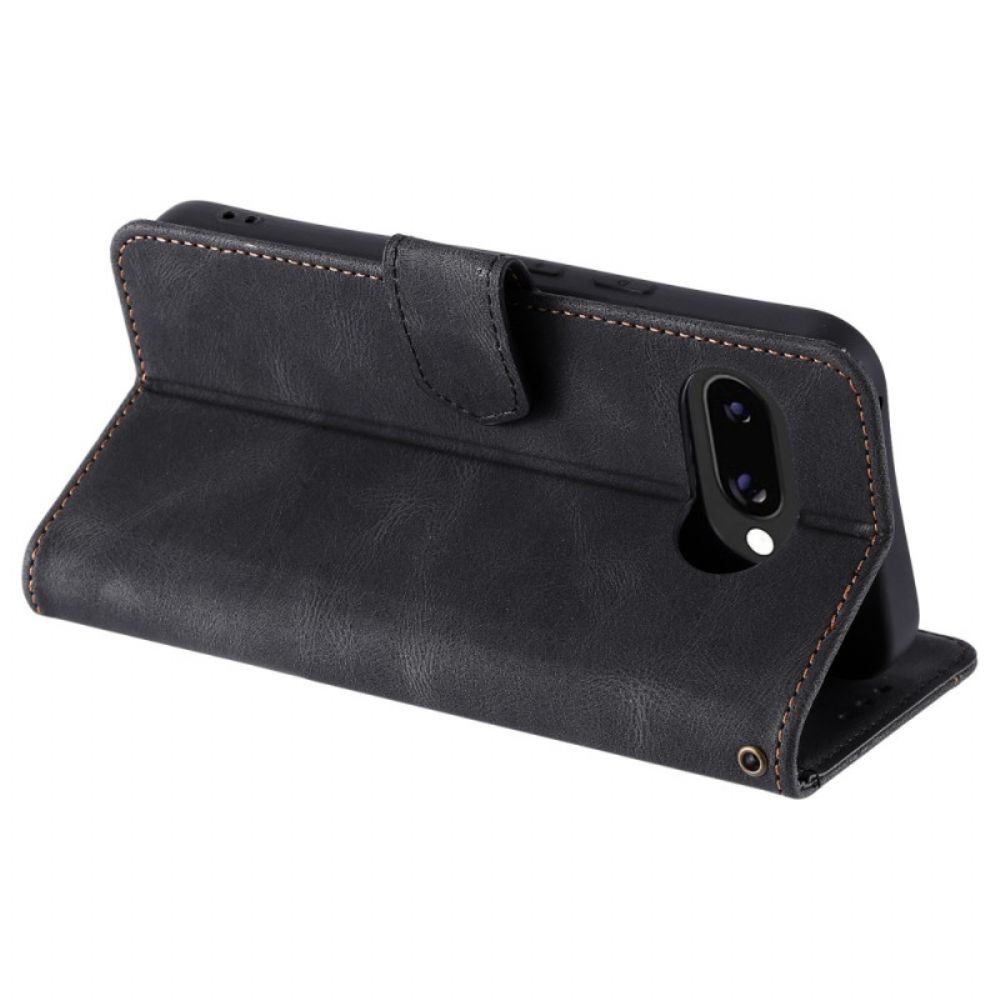 Leren Hoesje Voor Google Pixel 10a Vintage Tweekleurig