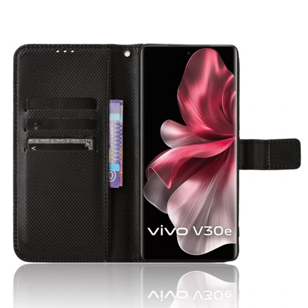 Folio-hoesje Vivo V40 Lite 5g Telefoonhoesje Diamantstructuur
