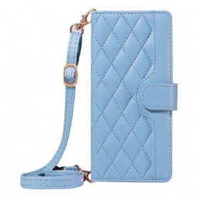 Folio-hoesje Vivo V40 Lite 5g Telefoonhoesje Gewatteerd Met Bandjes