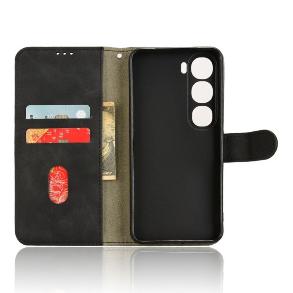 Leren Hoesje Vivo V40 Lite 5g Suède-effect Bescherming Hoesje