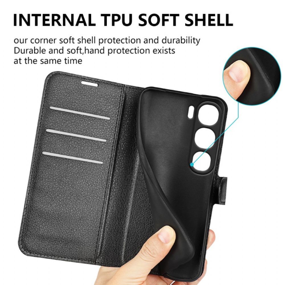 Leren Hoesje Voor Vivo V40 Lite 5g Imitatie Lychee Leer