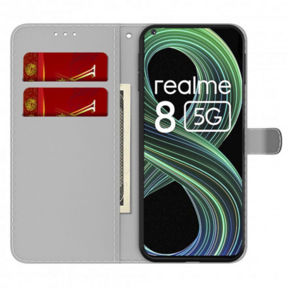 Flip Case voor Realme 8 5G Abstract Patroon