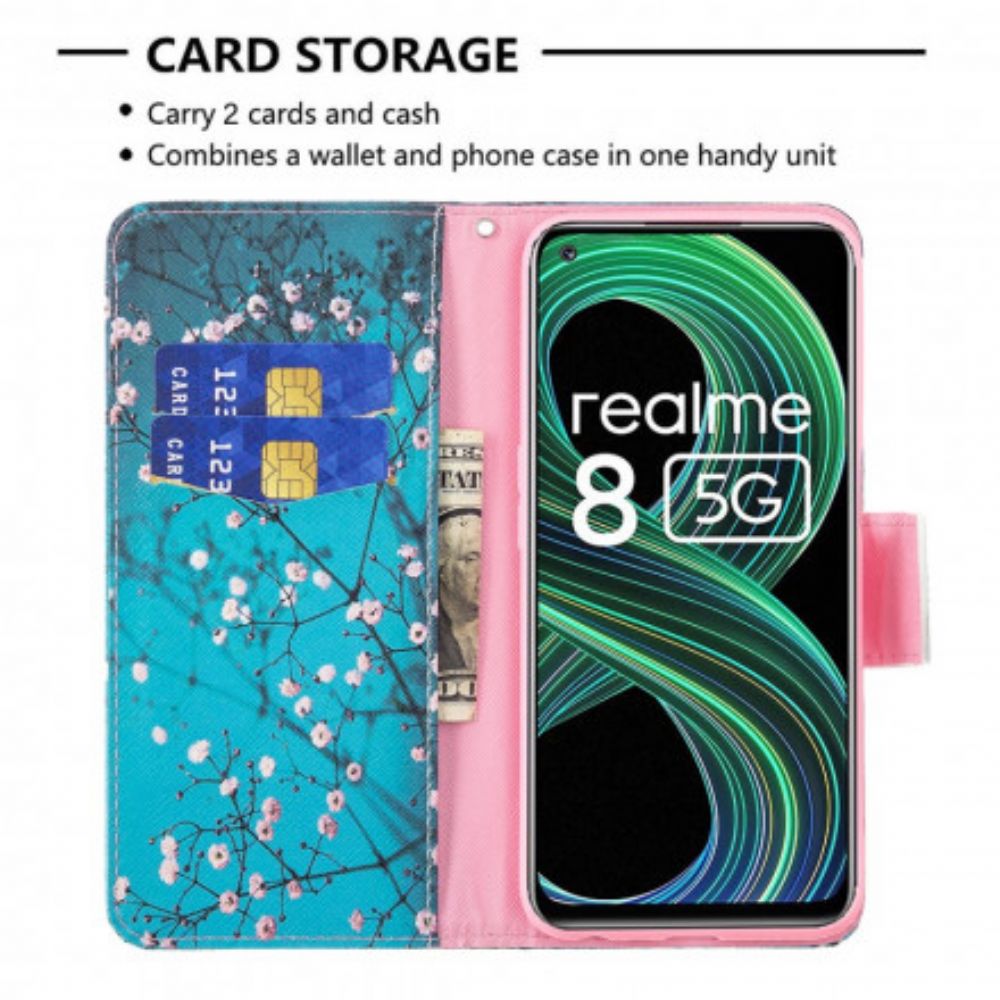 Flip Case voor Realme 8 5G Bloeiende Tak